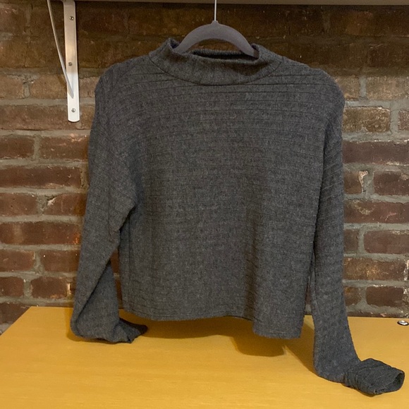 Lush Sweaters - Soft Gray Turtleneck